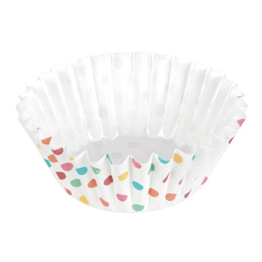 slide 1 of 2, Multicolor Polka Dot Grease Resistant Baking Cups By Celebrate It, 1.97 in x 1.18 in