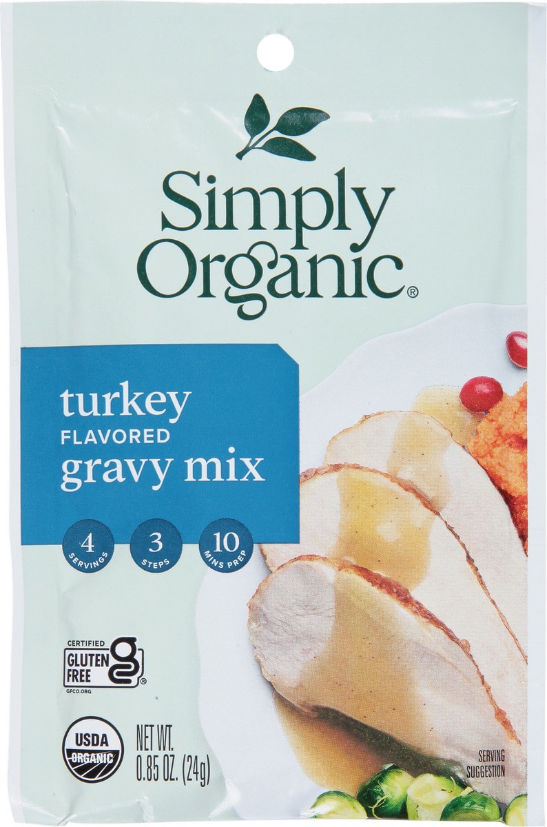 slide 9 of 9, Simply Organic Turkey Flavored Gravy Mix, 0.85 oz