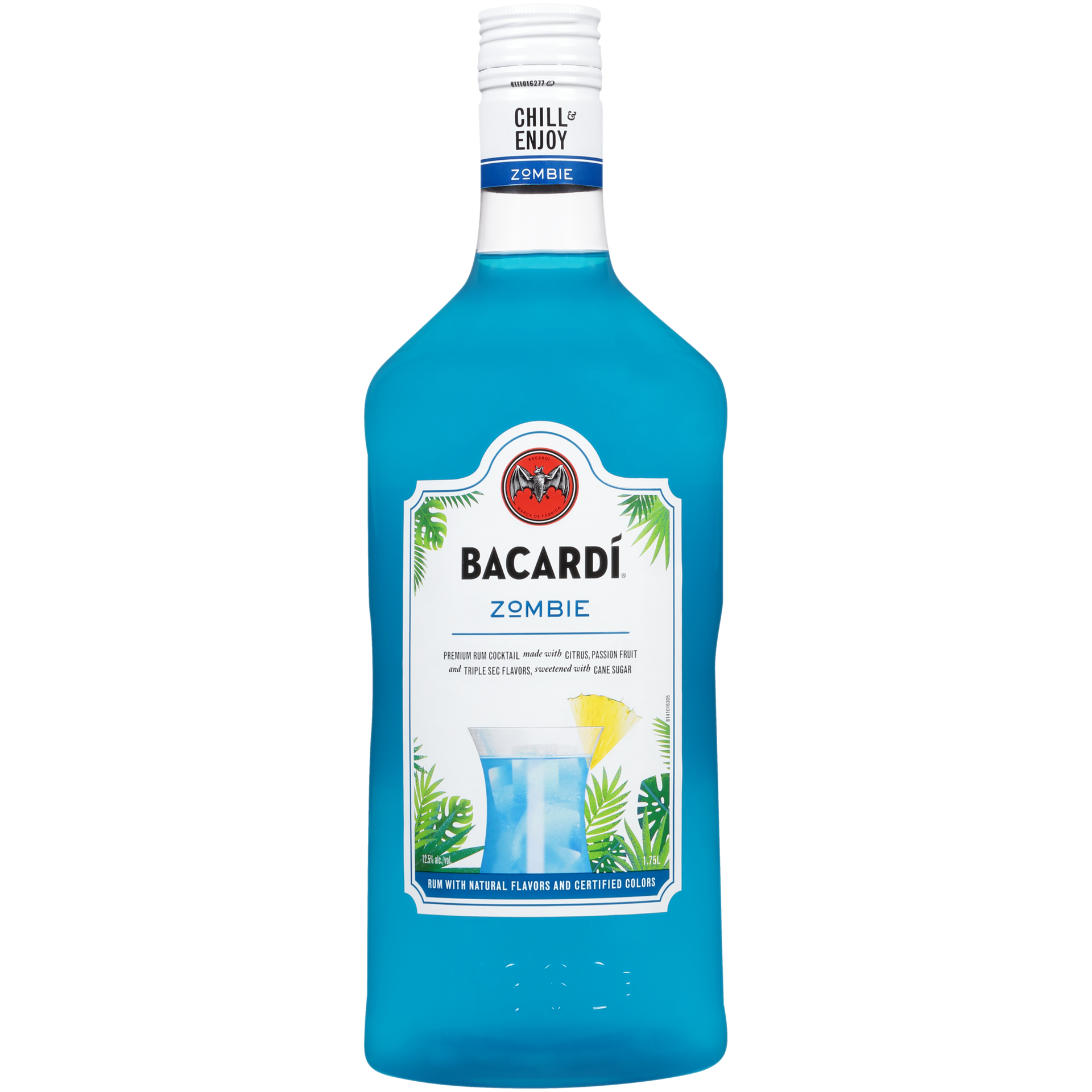 slide 3 of 5, Bacardí Bacardi Zombie Ready To Serve Premium Rum Cocktail, Gluten Free 12.5% 175Cl/1.75L, 1.75 liter