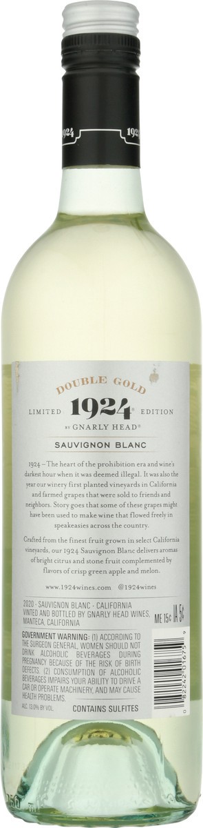 slide 7 of 9, 1924 California Double Gold Sauvignon Blanc 750 ml, 750 ml