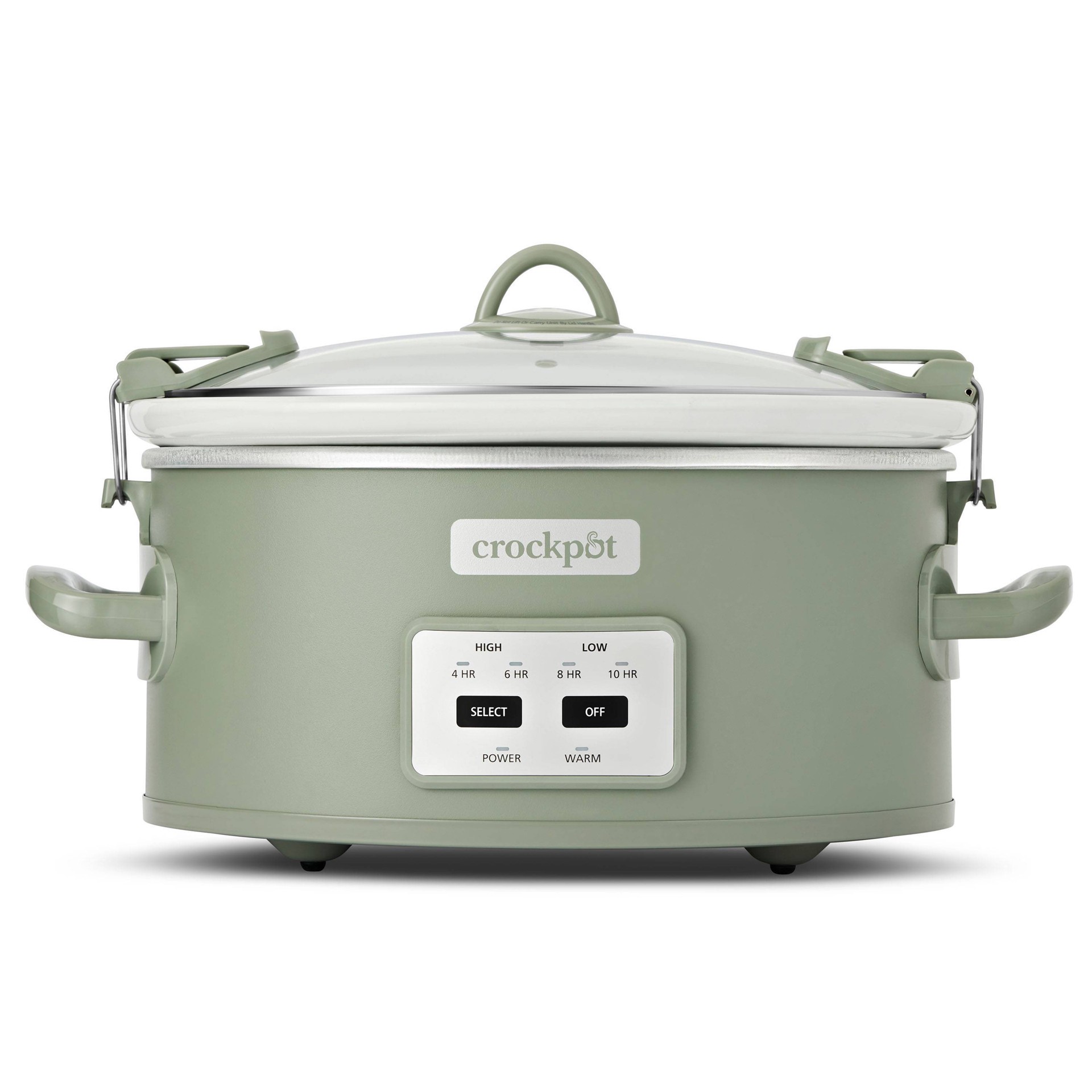 slide 1 of 11, Crock-Pot 6qt Cook and Carry Programmable Slow Cooker - Sage, 6 qt