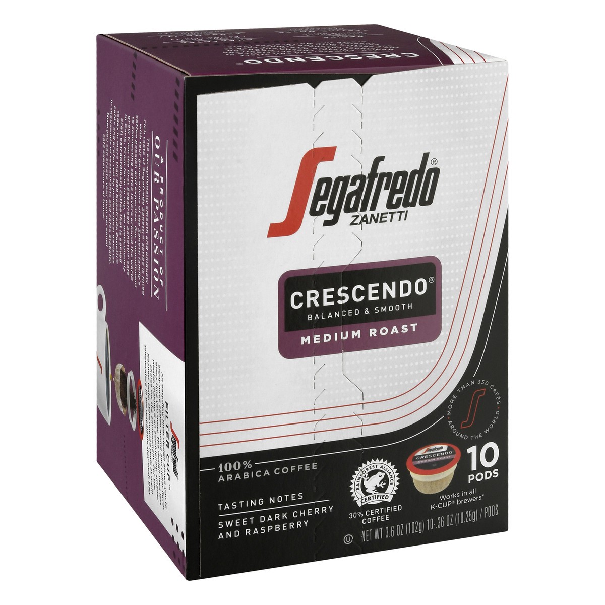 slide 5 of 9, Segafredo Zanetti Crescendo Medium Roast Ground Coffee Pods - 3.6 oz, 3.6 oz