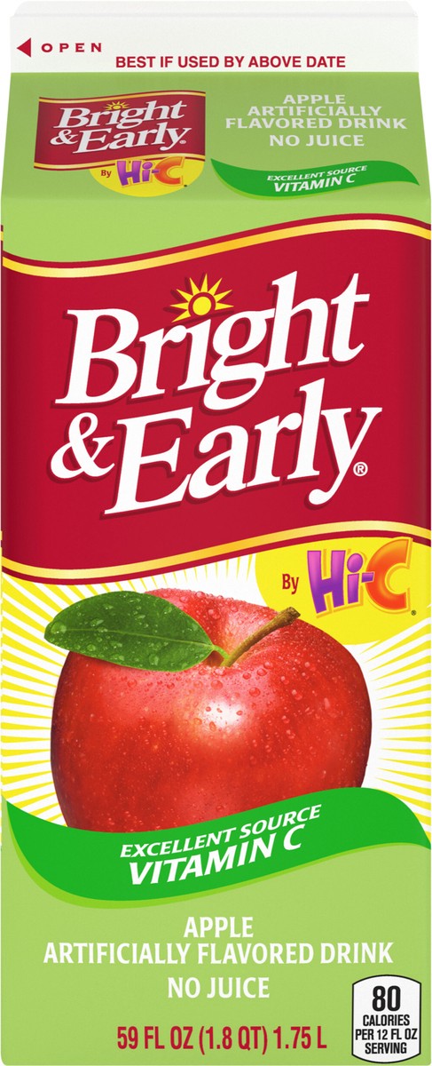 slide 4 of 7, Bright & Early Bright and Early Apple Carton, 59 fl oz, 59 fl oz