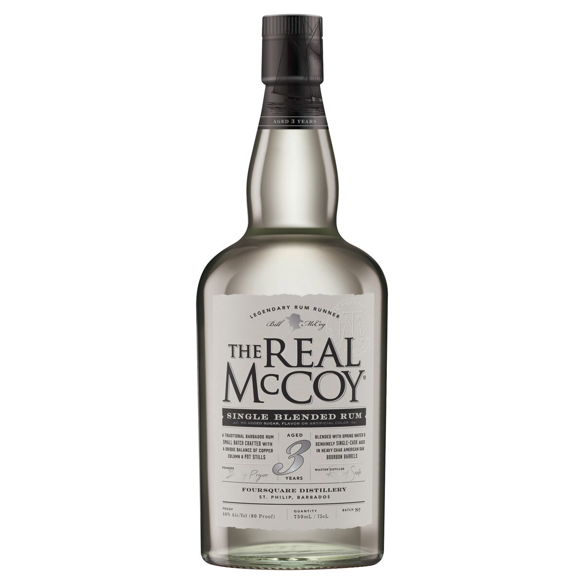 slide 2 of 2, The Real McCoy Single Blended 3-Year Aged White Rum, 750 mL Bottle, 80 Proof, 25.36 fl oz