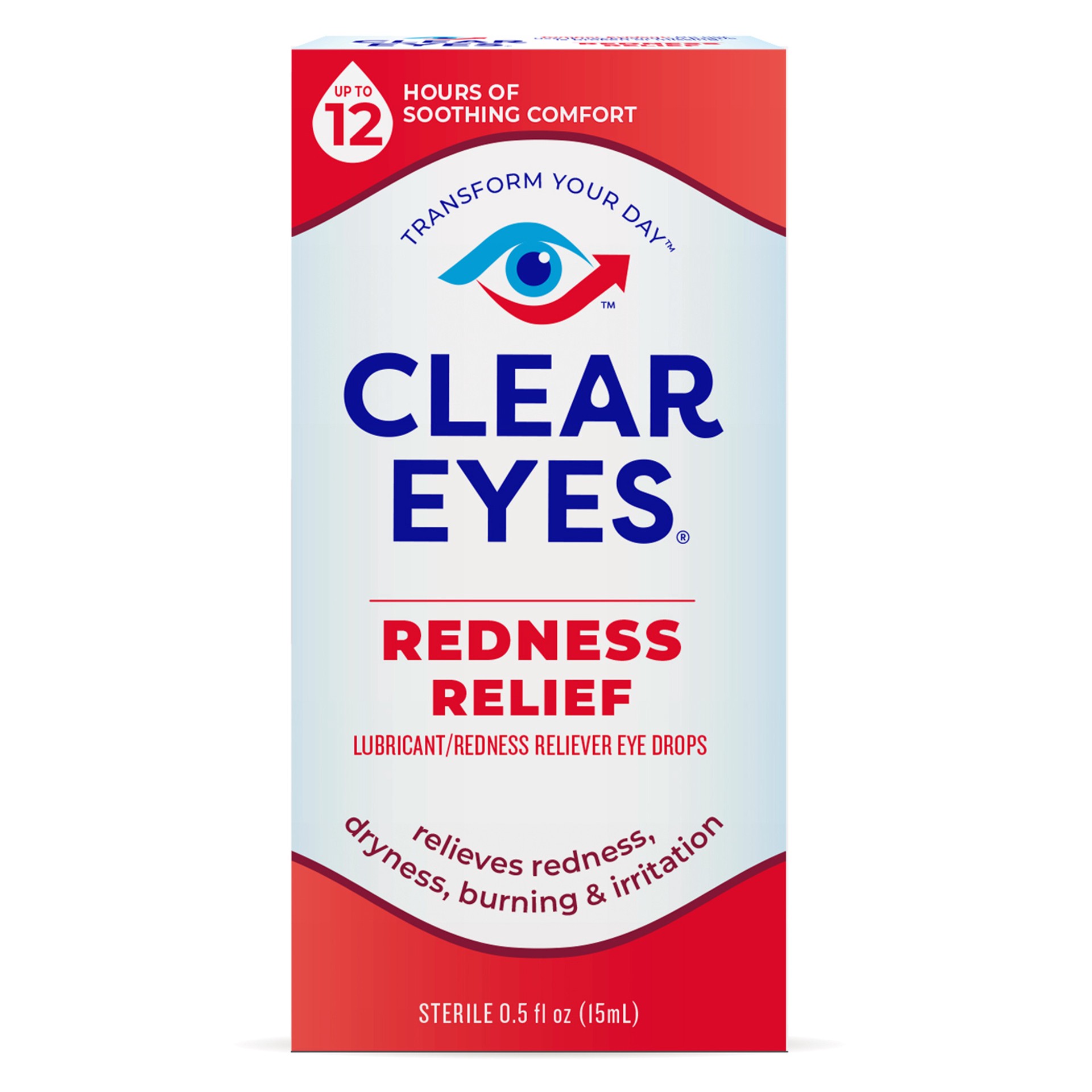 slide 1 of 10, Clear Eyes Redness Eye Relief Lubricant Eye Drops, 0.5 fl oz, 0.5 fl oz