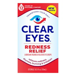 Clear Eyes Redness Eye Relief Lubricant Eye Drops, 0.5 fl oz