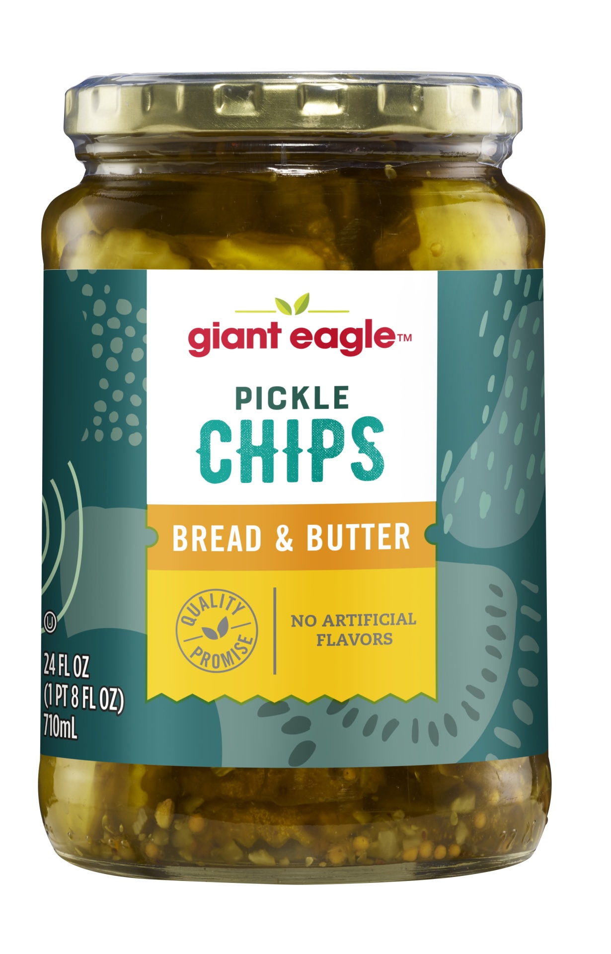 slide 1 of 1, Giant Eagle Pickle Chips, Bread & Butter - 24 oz, 24 oz