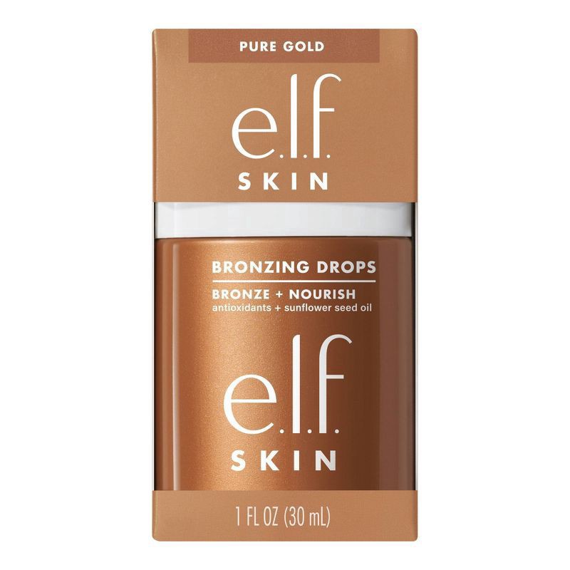 slide 9 of 14, e.l.f. SKIN Bronzing Drops - Pure Gold - 1 fl oz, 1 fl oz