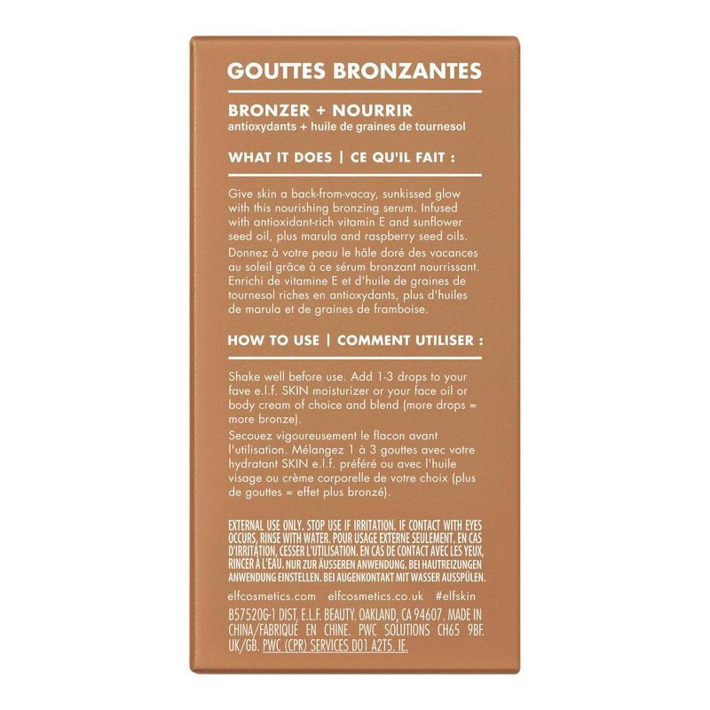 slide 6 of 14, e.l.f. SKIN Bronzing Drops - Pure Gold - 1 fl oz, 1 fl oz