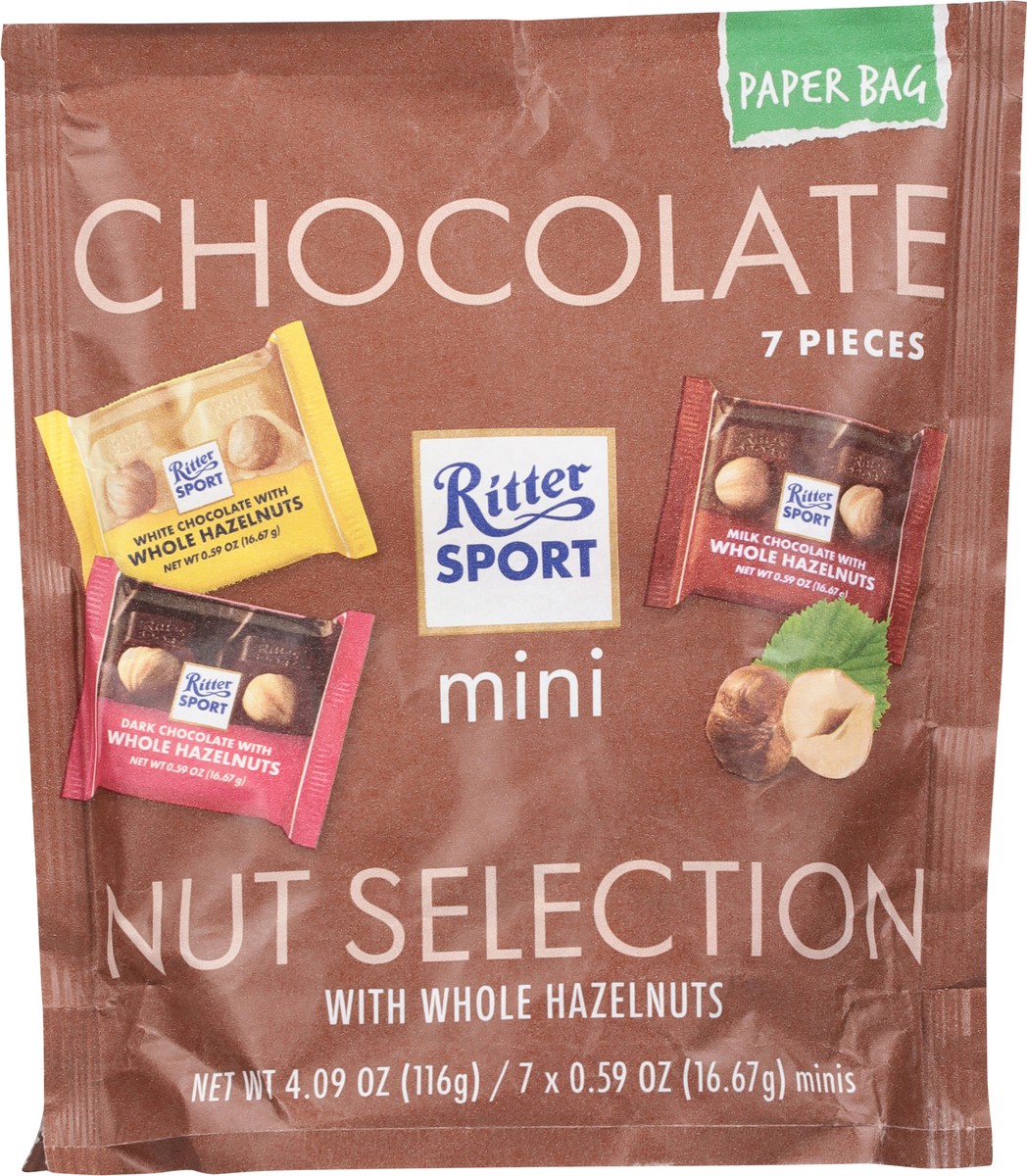 slide 8 of 9, Ritter Sport Mini Chocolate Nut Selection with Whole Hazelnuts 7 - 0.59 oz ea, 7 ct