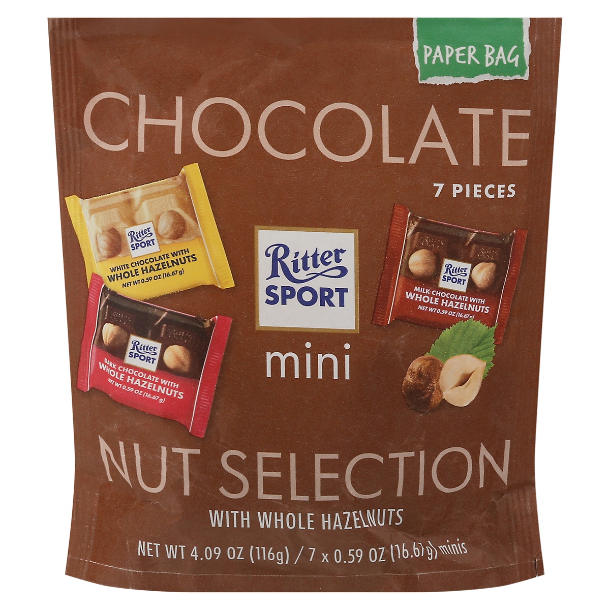 Ritter Sport Dark Chocolate with Whole Hazelnuts - Shop Candy at H-E-B