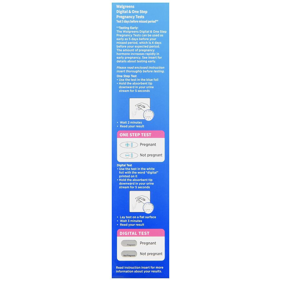 slide 4 of 5, Walgreens Digital & Analog Pregnancy Test, 2 ct