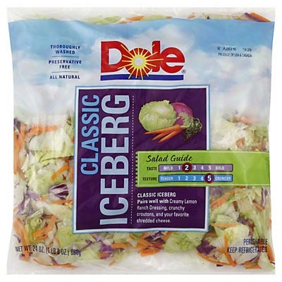 slide 1 of 1, Dole Classic Iceberg Lettuce, 24 oz