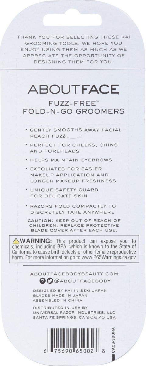 slide 4 of 9, AboutFace Fuzz-Free Fold-N-Go Groomers 3 ea, 3 ct