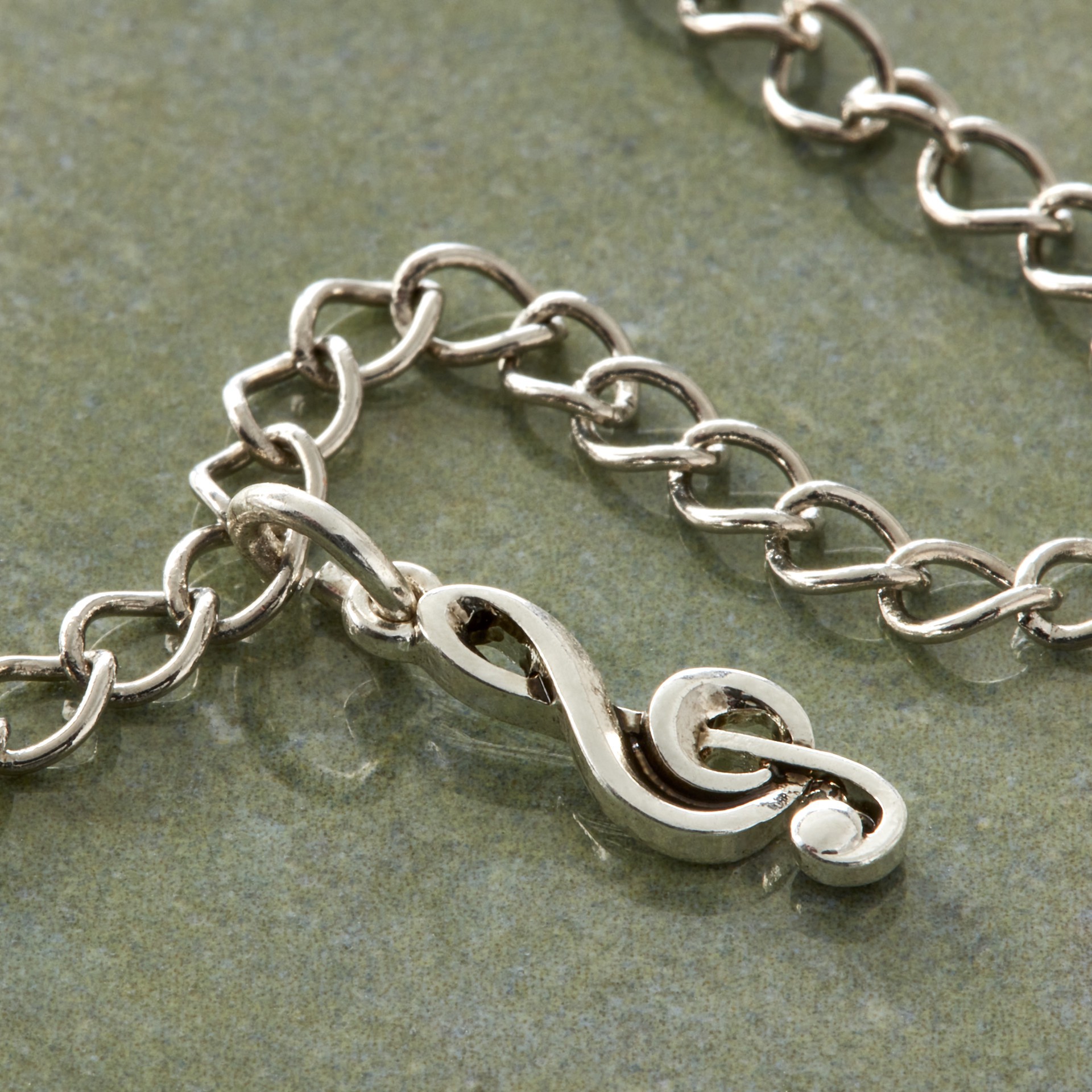 slide 4 of 4, Charmalong Silver Plated Music Charm By Bead Landing, 0.87 in x 0.24 in x 0.24 in