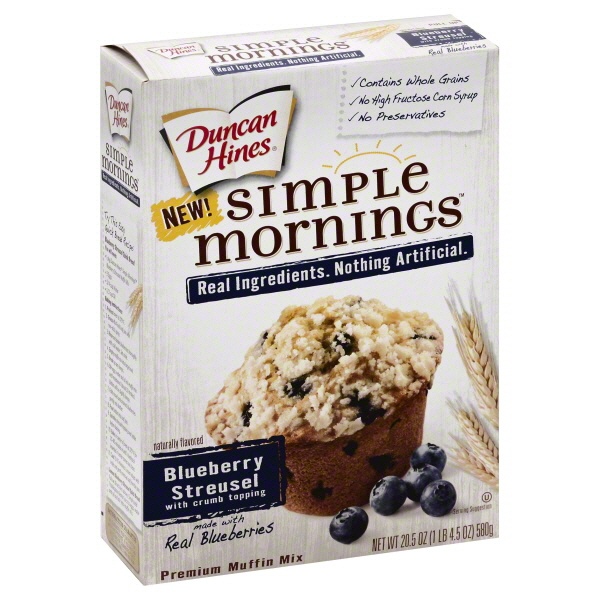 slide 1 of 1, Duncan Hines Muffin Mix Blueberry Streusel, 20.5 oz