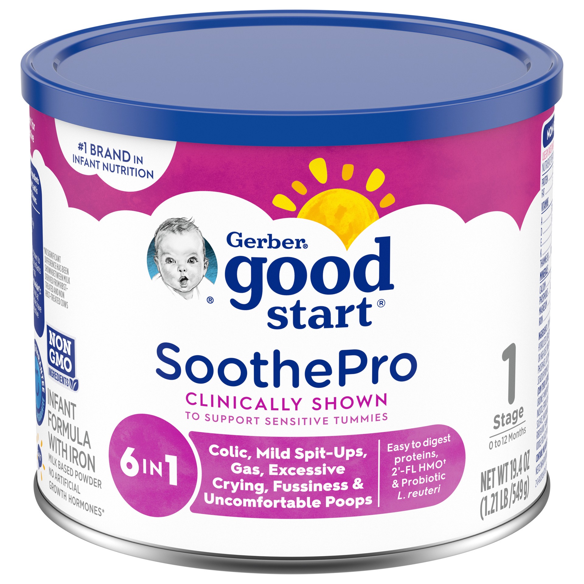 slide 1 of 9, Gerber Good Start, Baby Formula Powder, SoothePro, Stage 1, 19.4 Ounce, 19.4 oz