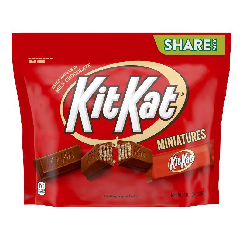 slide 1 of 1, KIT KAT Miniatures Milk Chocolate Wafer Candy Share Pack, 10.1 oz, 10.1 oz