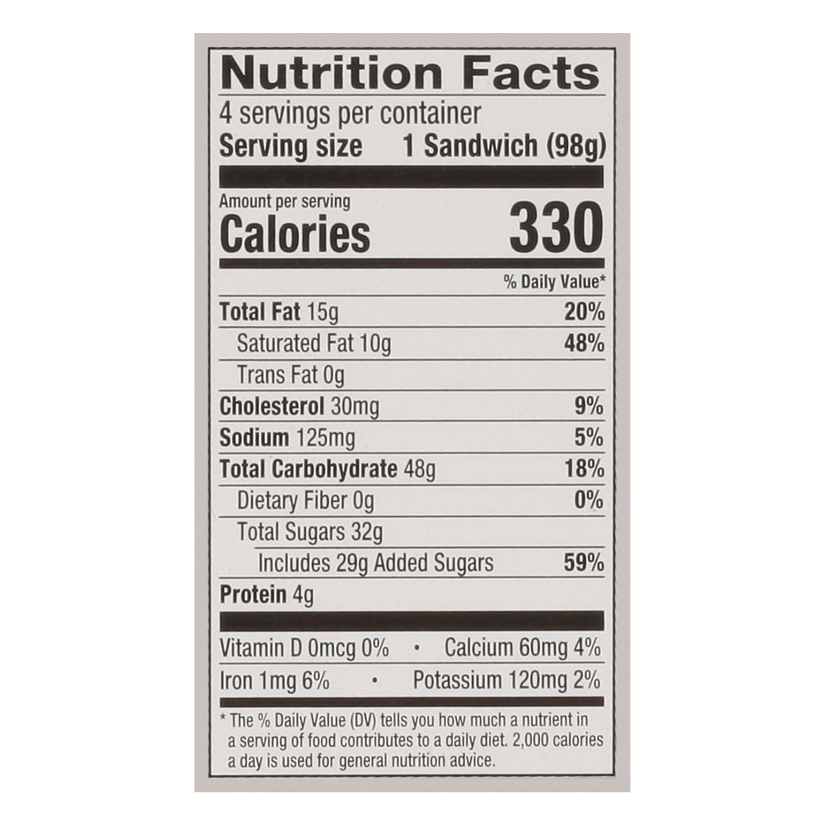 slide 6 of 14, Country Fresh Big Chipper Chocolate Chip Cookie Sandwiches 4 - 4.5 fl oz Sandwiches, 4 ct