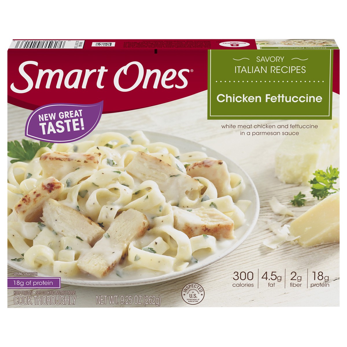 slide 6 of 13, Smart Ones Chicken Fettuccine Frozen Meal, 9.25 oz Box, 9.25 oz