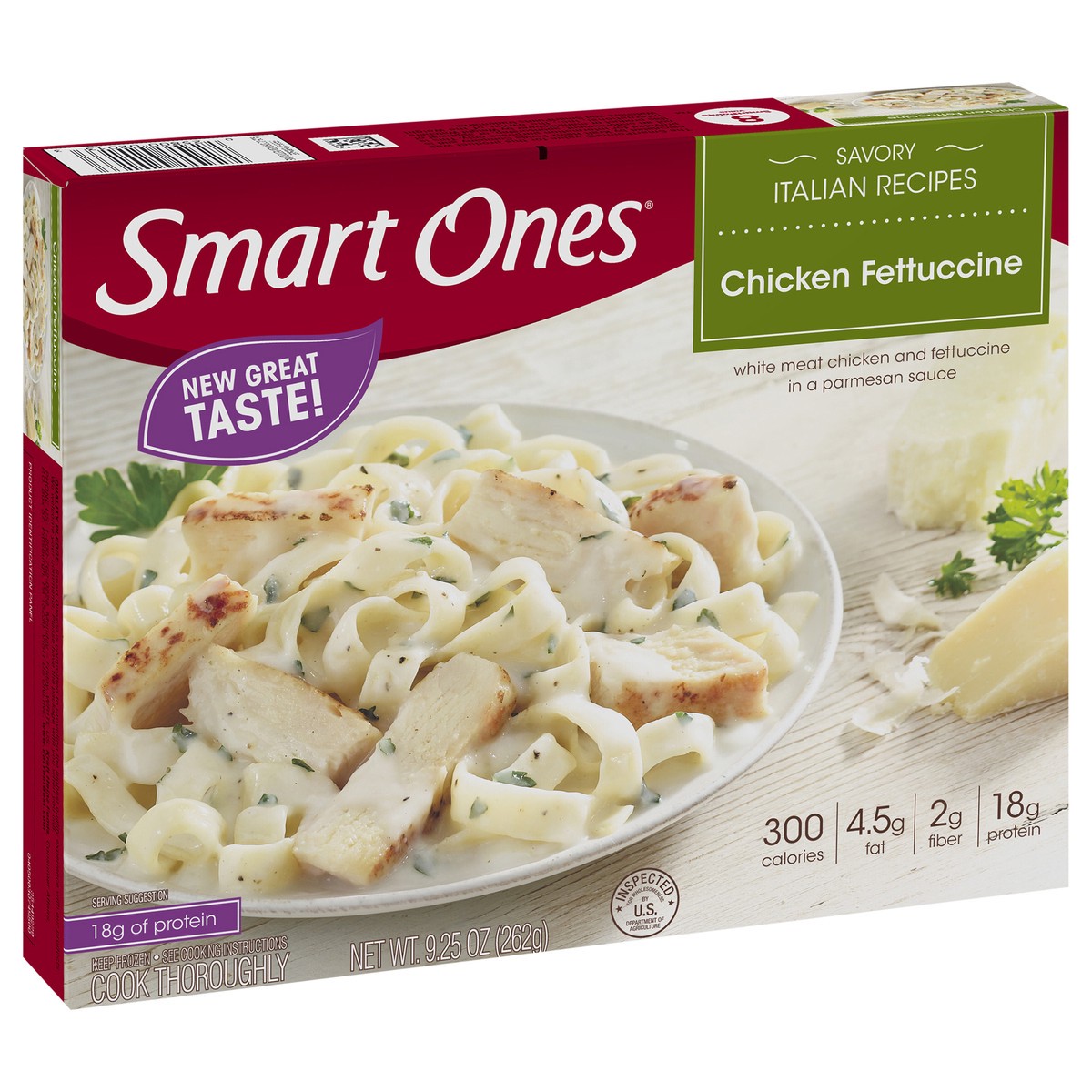 slide 8 of 13, Smart Ones Chicken Fettuccine Frozen Meal, 9.25 oz Box, 9.25 oz