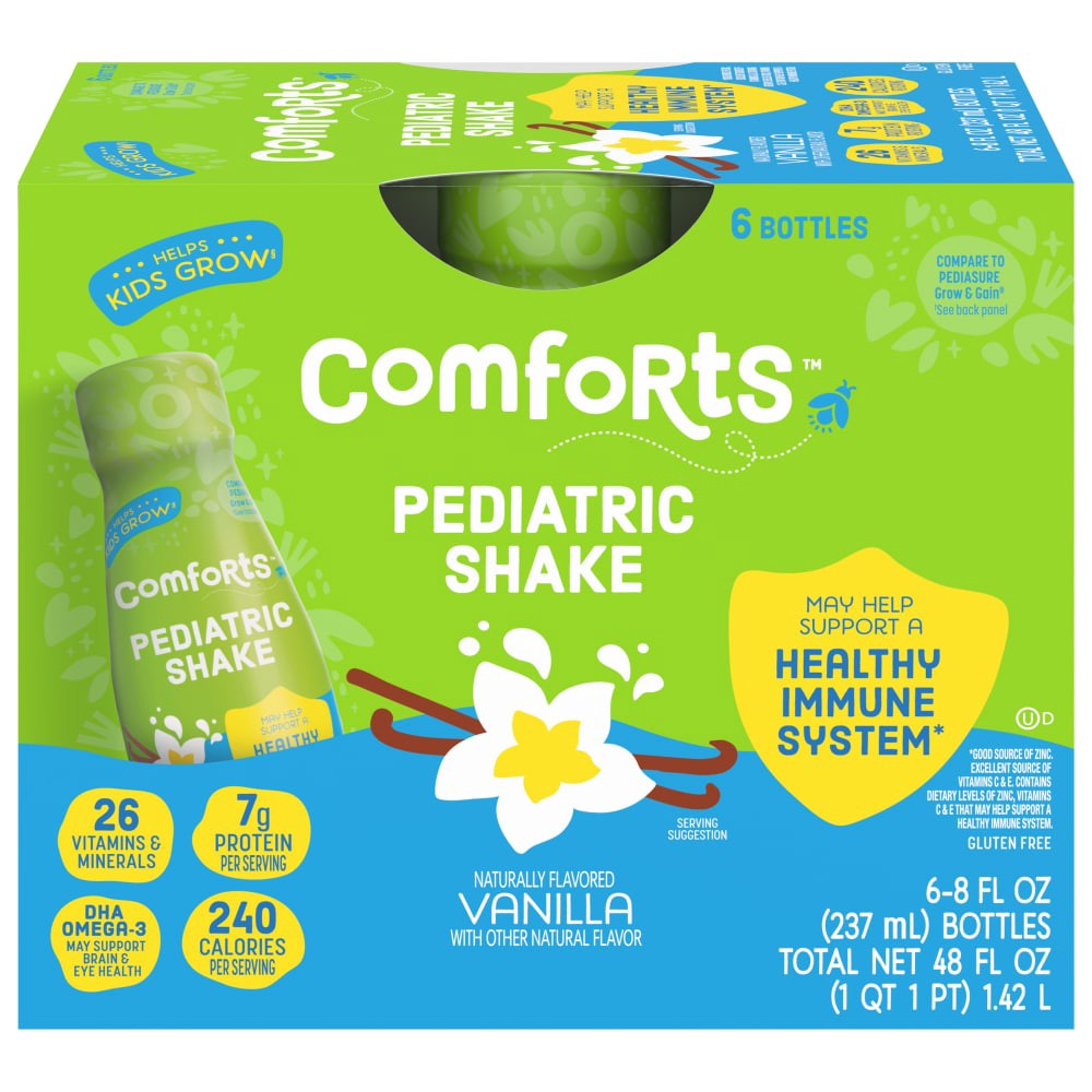 slide 2 of 4, Comforts Vanilla Pediatric Drink, 6 ct