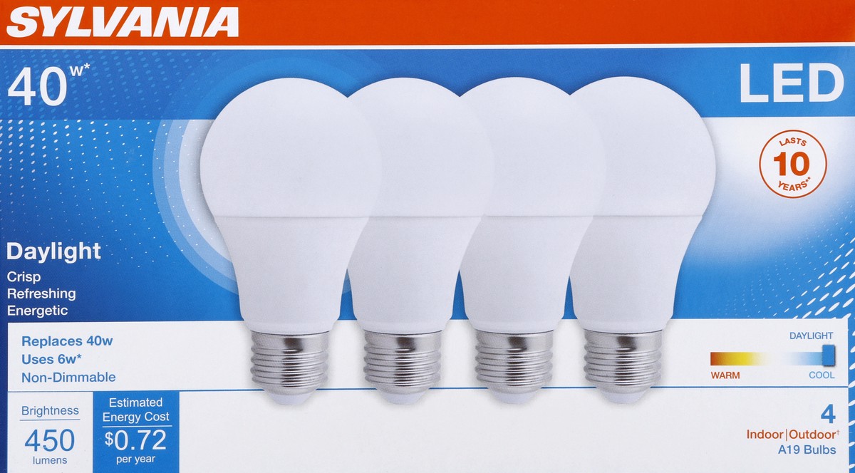 slide 1 of 4, Sylvania Light Bulbs 4 ea, 4 ct