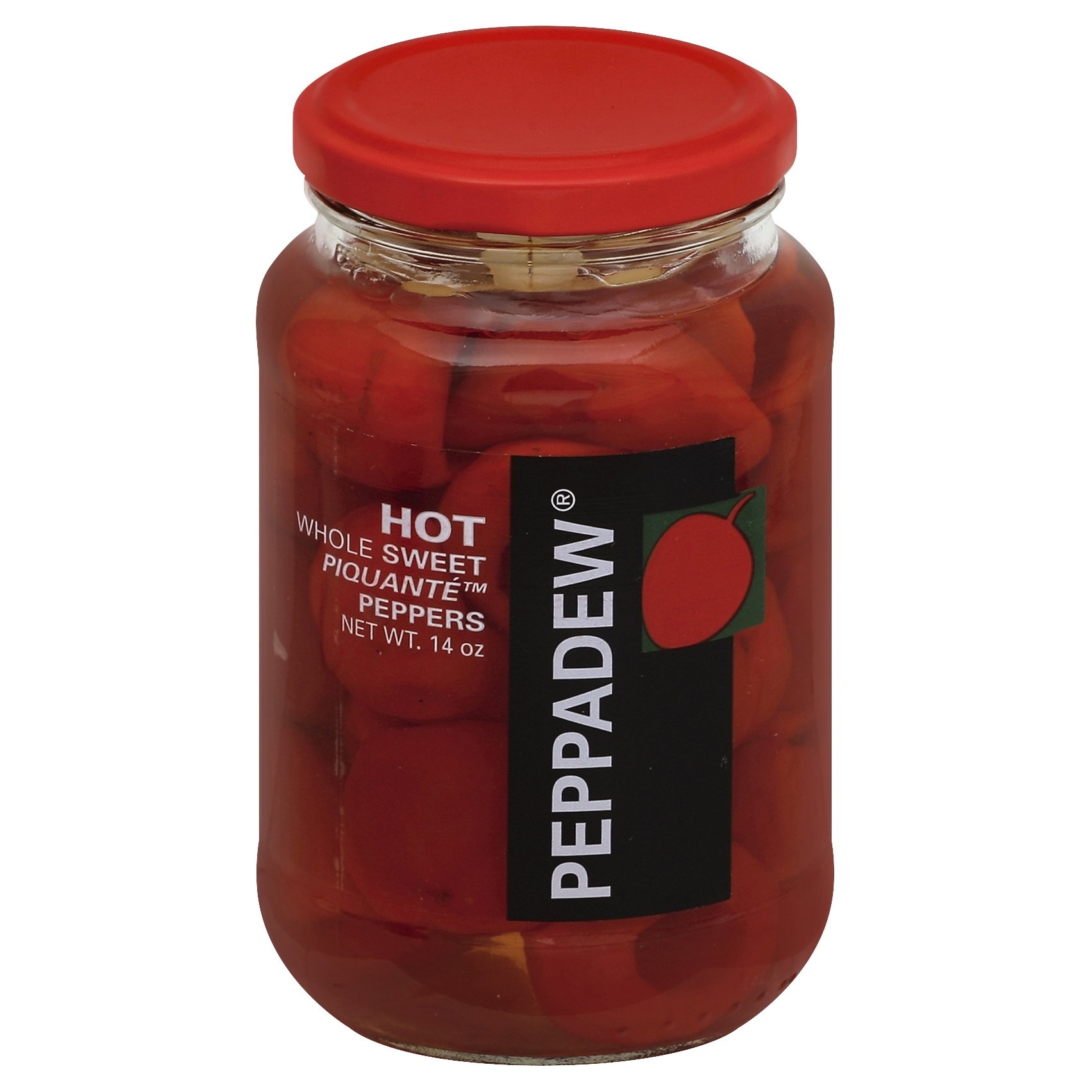 slide 1 of 1, PEPPADEW Hot Whole Sweet Piquante Peppers, 14 oz