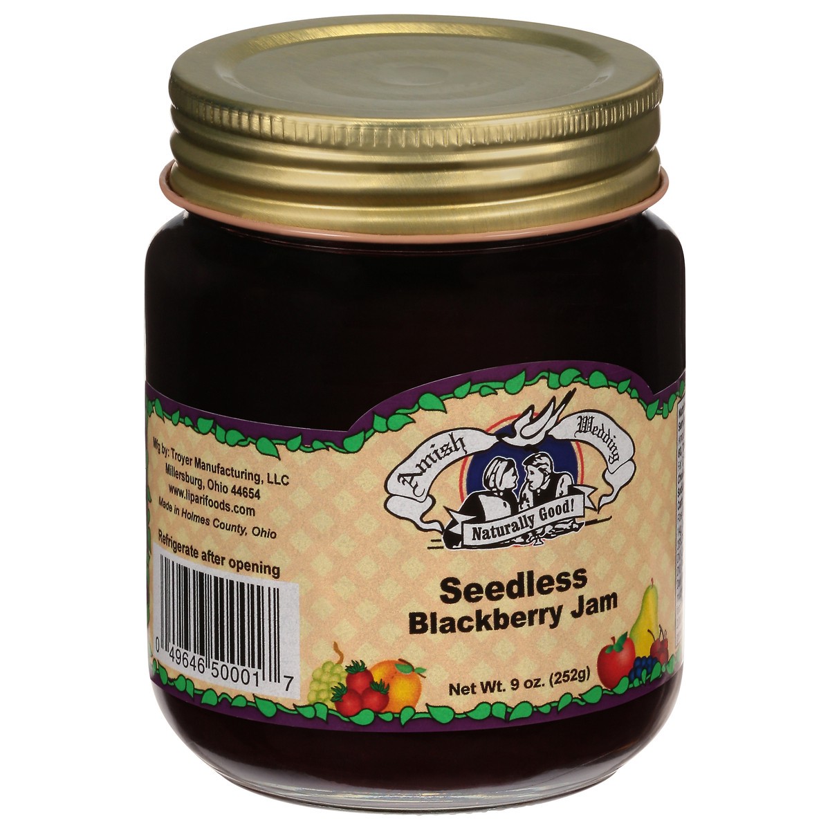 slide 5 of 9, Amish Wedding Seedless Blackberry Jam 9 oz, 9 oz