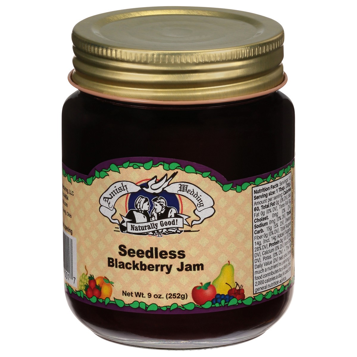 slide 4 of 9, Amish Wedding Seedless Blackberry Jam 9 oz, 9 oz