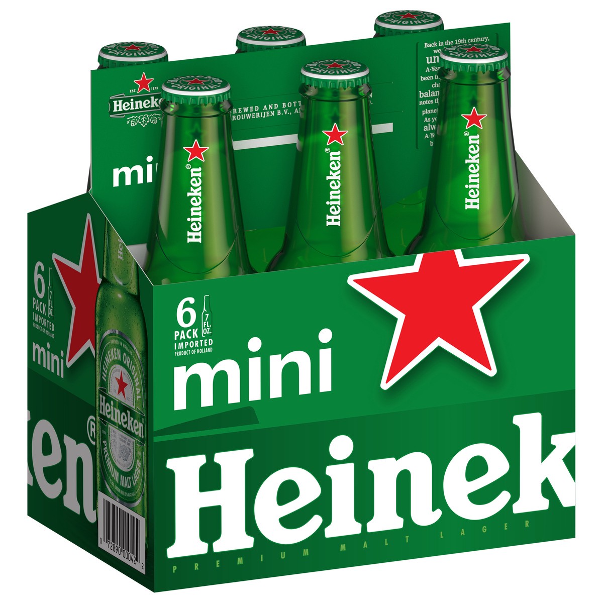 slide 3 of 4, Heineken Original Lager Beer, 6 Pack, 7 fl oz Bottles, 7 oz