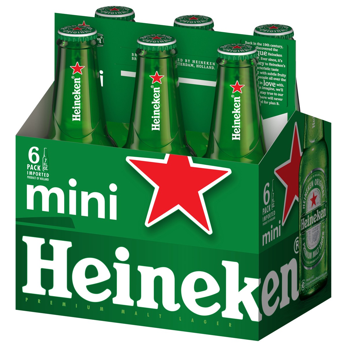 slide 2 of 4, Heineken Original Lager Beer, 6 Pack, 7 fl oz Bottles, 7 oz