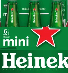Heineken Lager Beer 6 Pack 7 fl oz Bottles