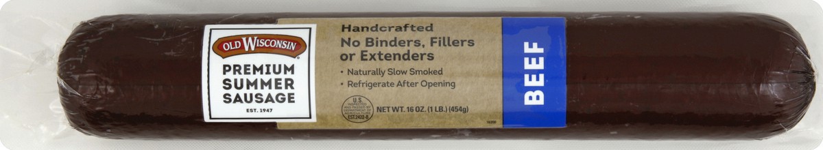 slide 4 of 6, Old Wisconsin Beef Premium Summer Sausage 16 oz. Pack, 16 oz