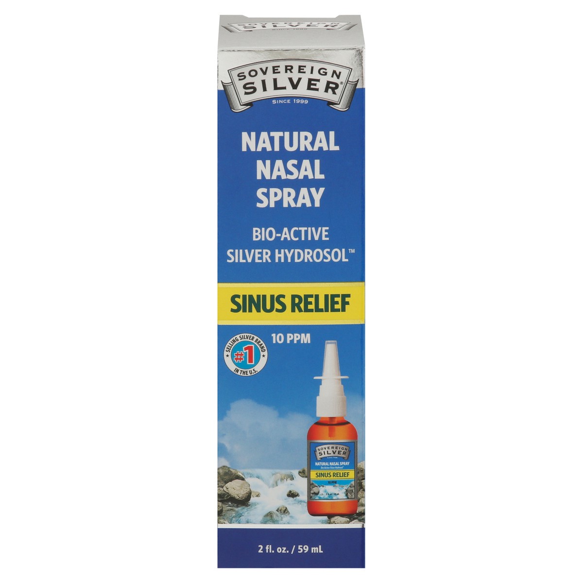 slide 1 of 9, Sovereign Silver Natural Nasal Spray 10 PPM Bio-Active Silver Hydrosol Sinus Relief 2 fl oz, 2 fl oz