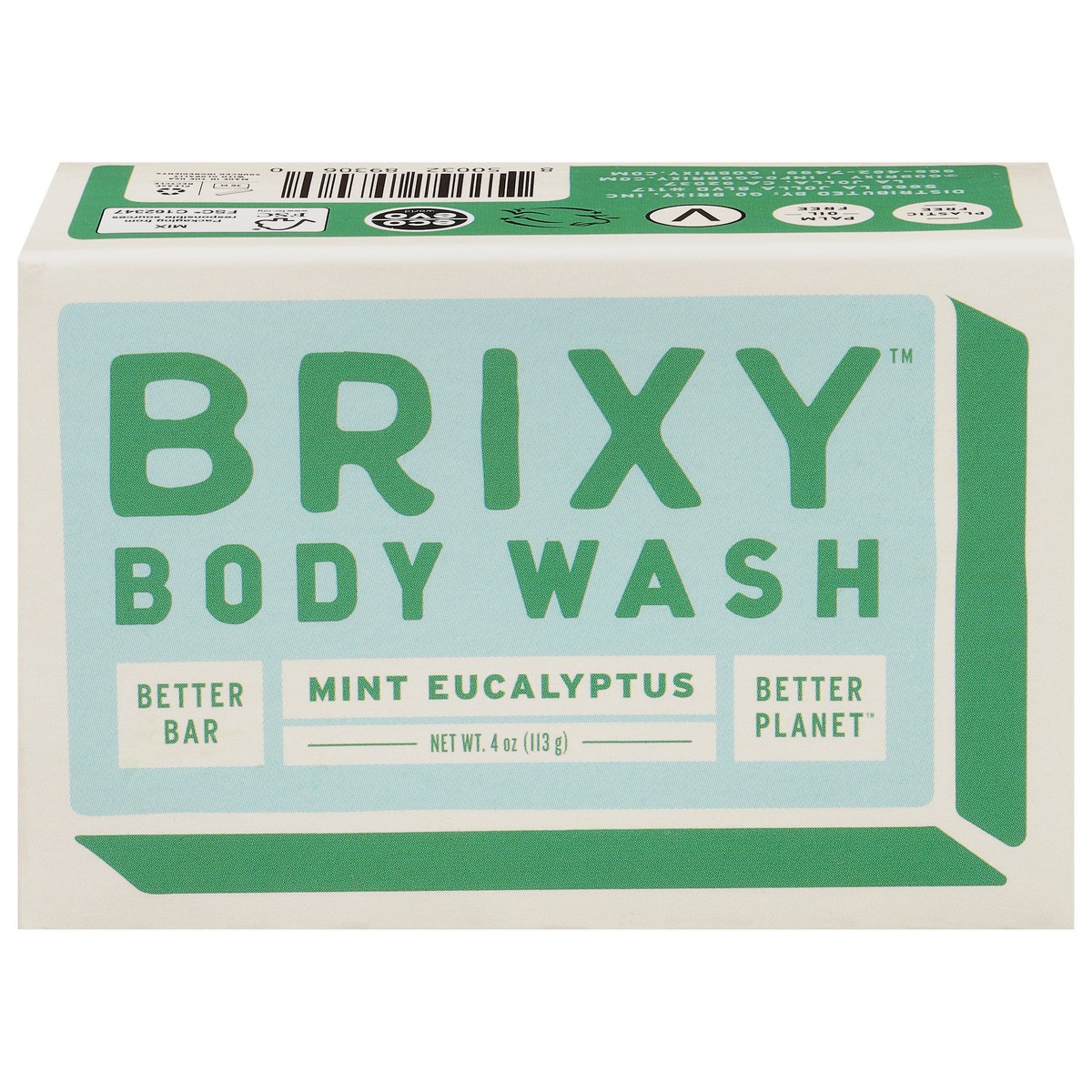slide 11 of 12, Brixy Mint Eucalyptus Body Wash Bar 4 oz, 4 oz