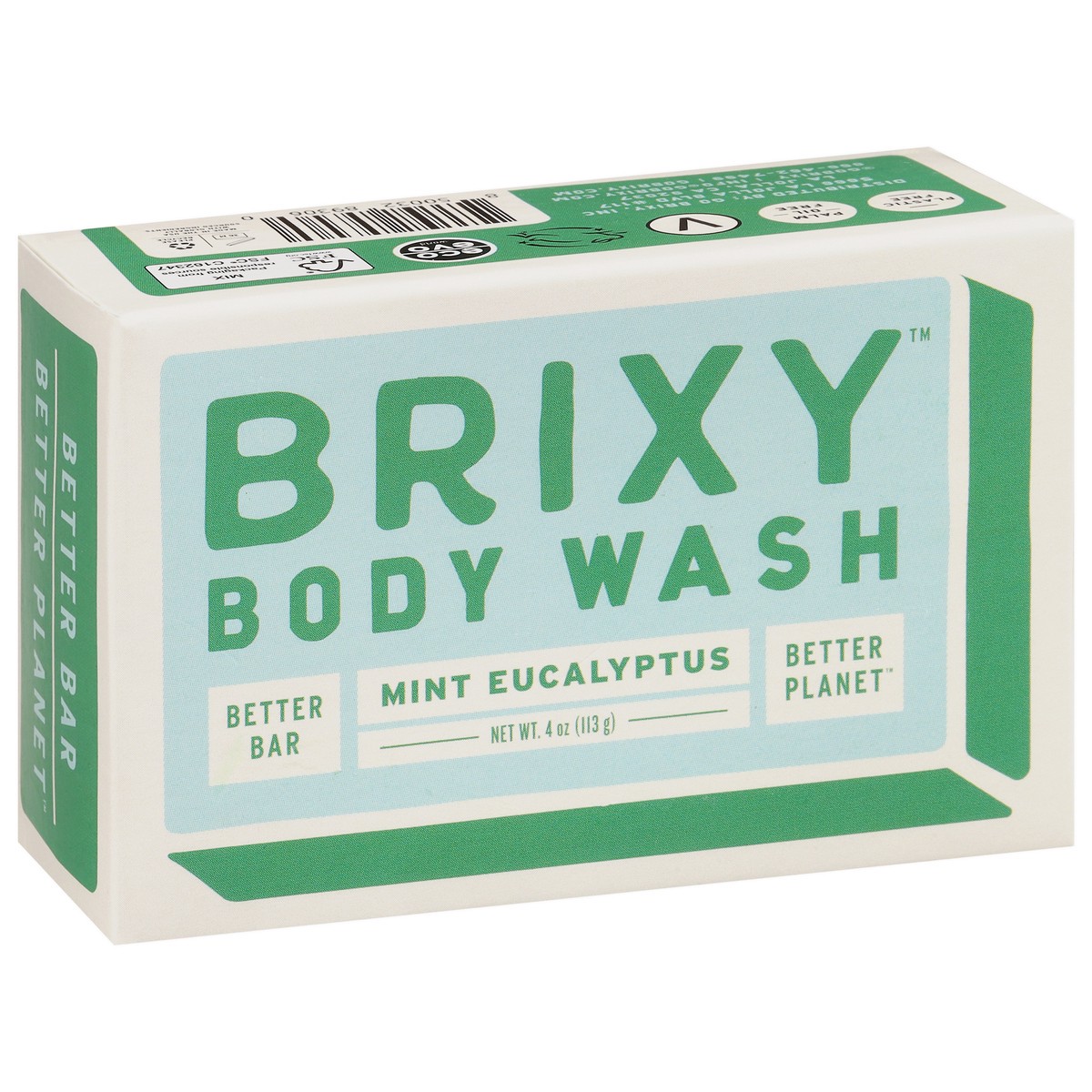 slide 2 of 12, Brixy Mint Eucalyptus Body Wash Bar 4 oz, 4 oz