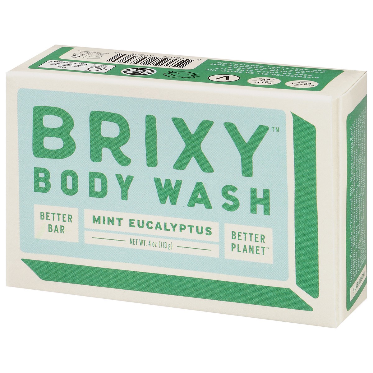 slide 10 of 12, Brixy Mint Eucalyptus Body Wash Bar 4 oz, 4 oz