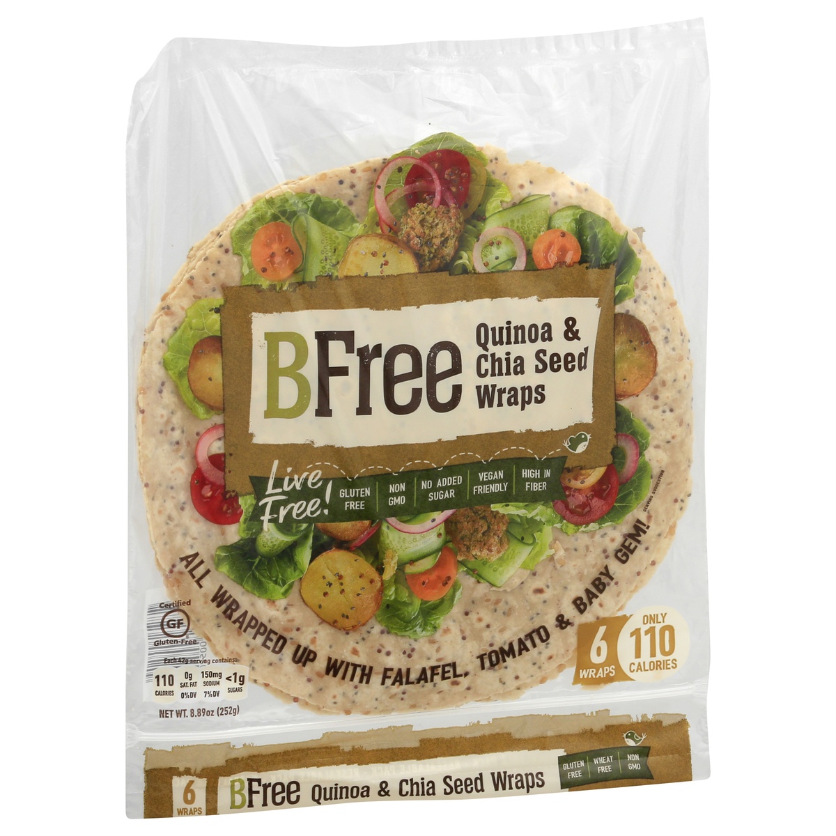 BFree Quinoa Chia Seed Wrap 6 ct; 8.89 oz Shipt