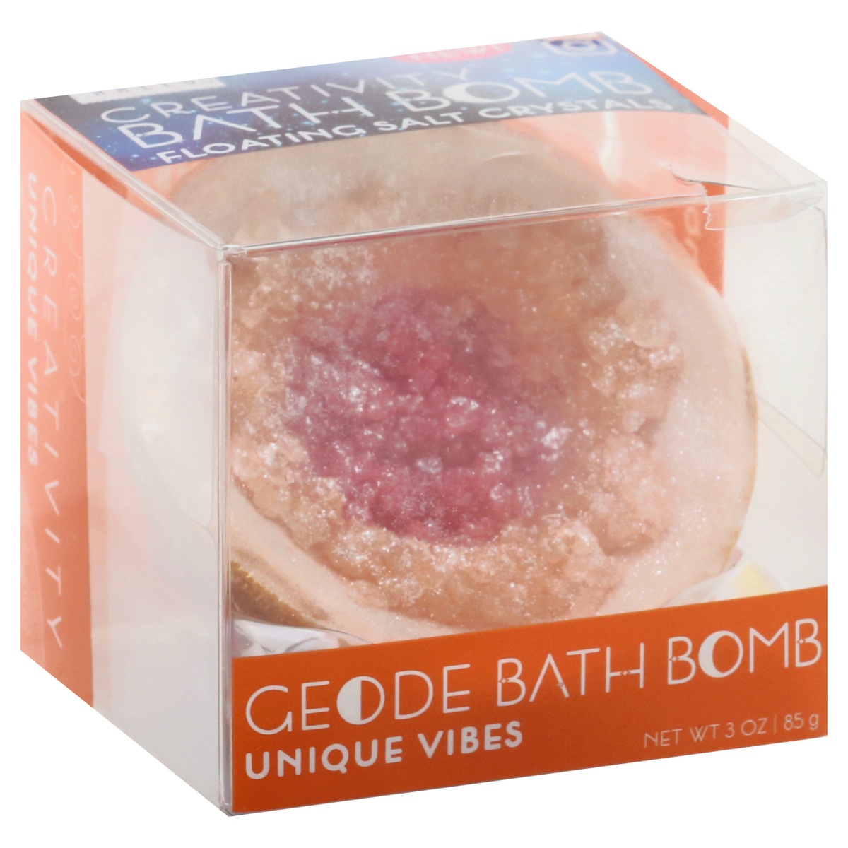 slide 2 of 9, Hallu Calmology Peaceful Vibes Cosmic Geode Bath Bomb, 2.99 oz