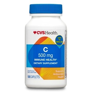 slide 1 of 1, CVS Health Vitamin C Easy To Swallow Caplets, 100 ct; 500 mg