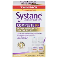 Systane Complete MDPF Dry Eye Drops, 2x10 mL (Twin Pack)