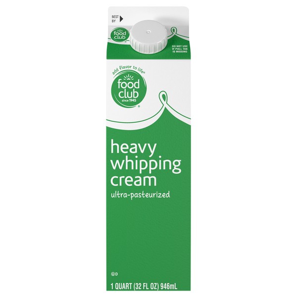 slide 1 of 2, Food Club Heavy 36% Milkfat Whipping Cream 1 qt, 1 qt