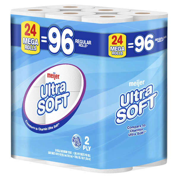 slide 12 of 29, Meijer Ultra Soft Mega Rolls Toilet Paper, 24 ct