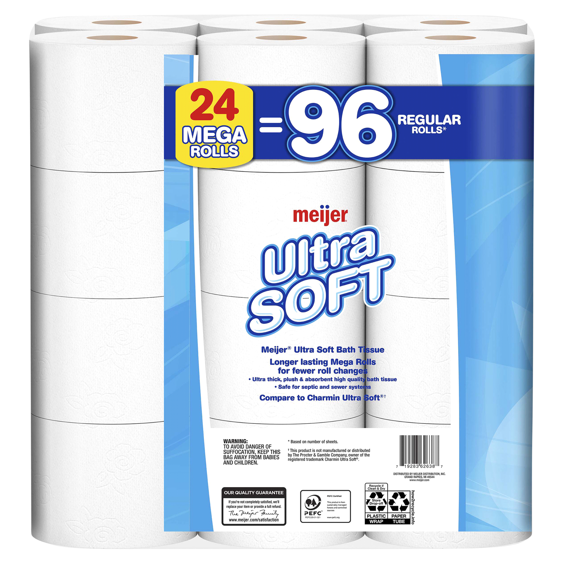 slide 21 of 29, Meijer Ultra Soft Mega Rolls Toilet Paper, 24 ct