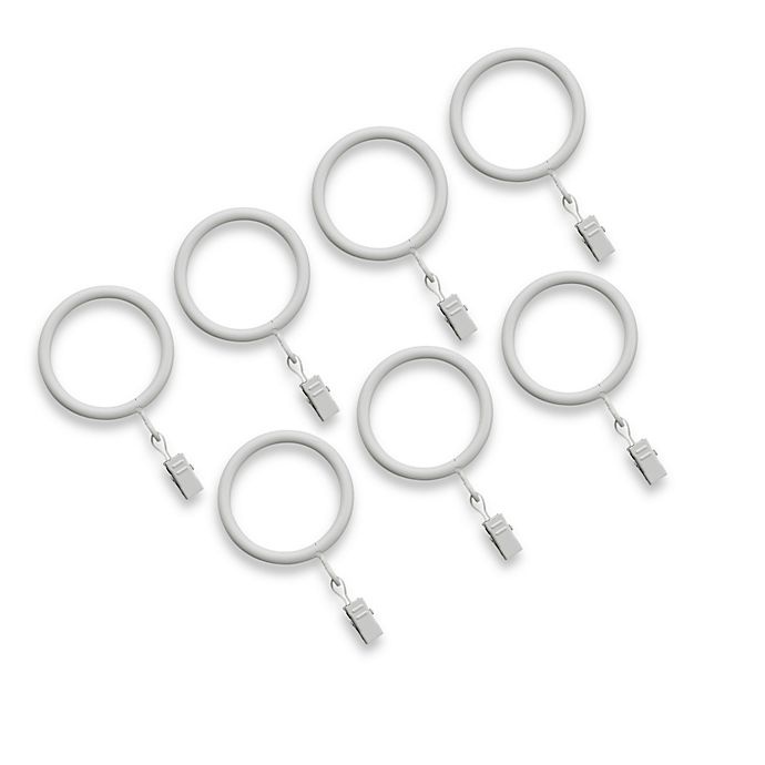 slide 1 of 1, Cambria Premier Complete Clip Rings - Satin White, 7 ct