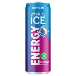 Sparkling Ice +Energy Berry Blast 12 oz Can