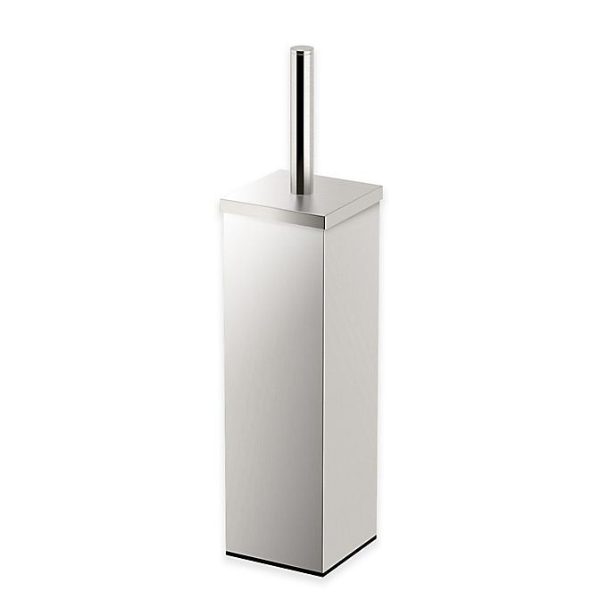 slide 1 of 1, Gatco Square Toilet Brush Holder - Satin Nickel, 14.5 in