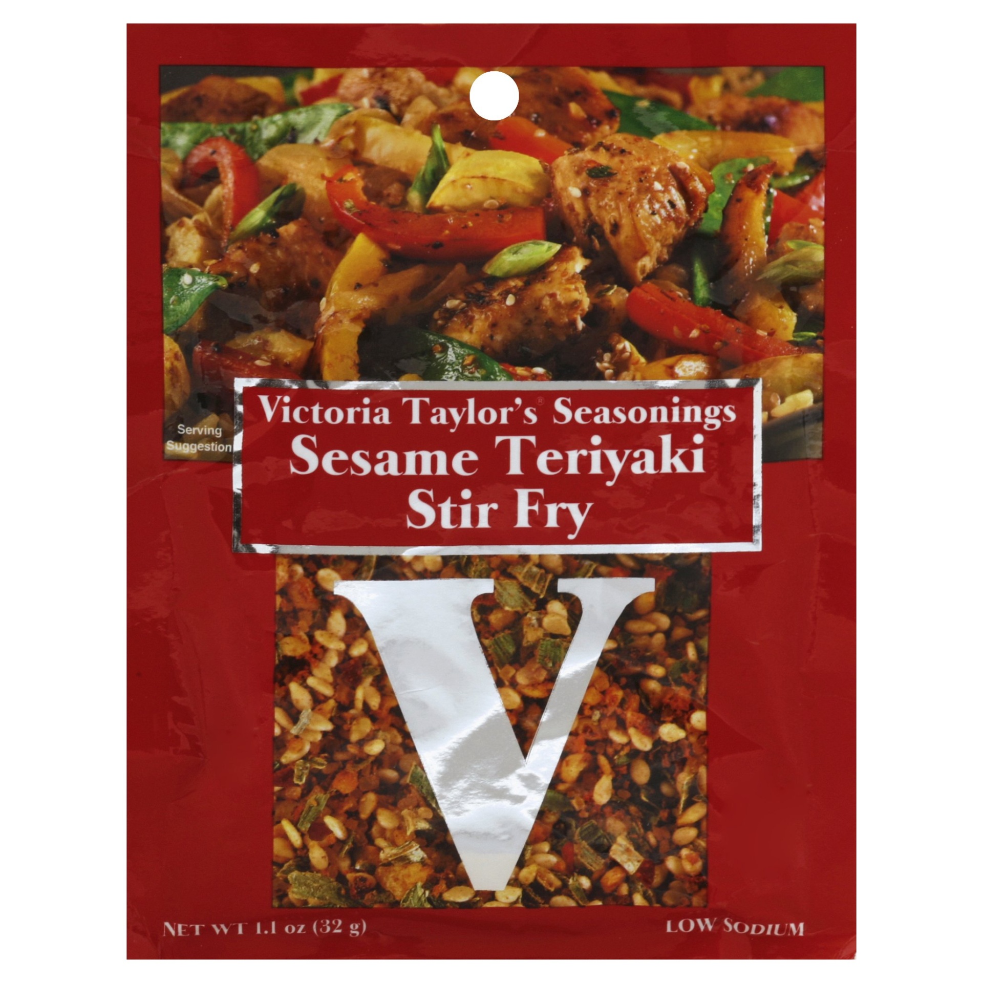 slide 1 of 1, Victoria Gourmet Victoria Taylor's Seasonings Sesame Teriyaki Stir Fry, 1.1 oz