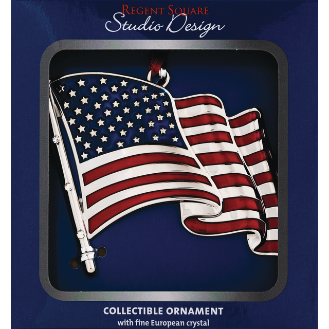 slide 1 of 1, Regent Square Studio Design American Flag Ornament, 1 ct